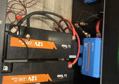 Batteries installed RV for Solar Power.
