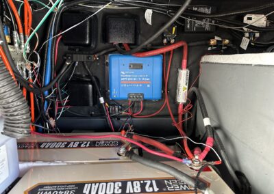 Solar Power Charge Controller and two batteries installed in RV
