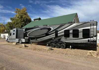 Grand Design Momentum RV where solar panels and power system are being installed