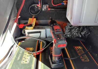 Batteries installed in Lux trailer in Lakewood Colorado